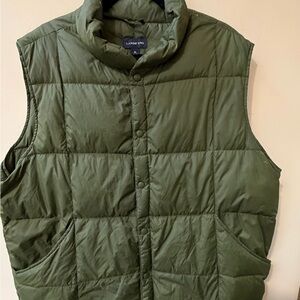 Lands' End Olive Quilted Vest Unisex